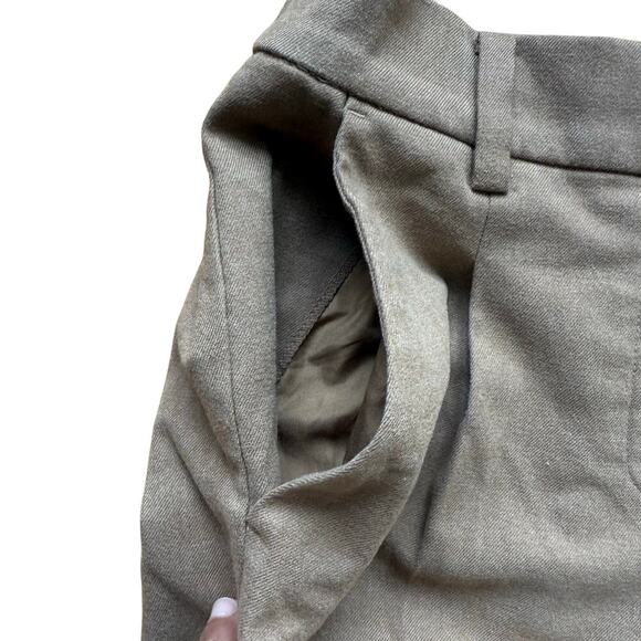 Ann Taylor LOFT Brown Crop Pleated Trouser Pants Tailored Career Work Size XXSP - Picture 9 of 10